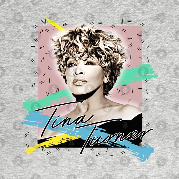 Tina Turner 1980s Style Retro Fan Art Design by DankFutura